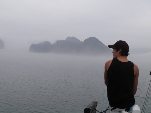 Matt in misty Halong Bay