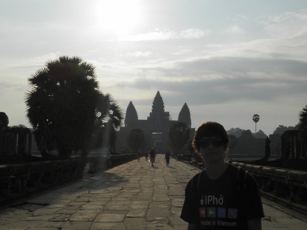 Matt at the front of Angkor