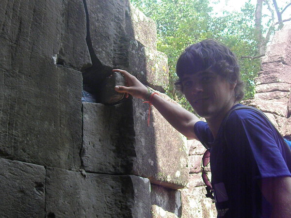 Matt finding the cache at Ta Nei Temple