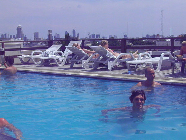 Swimming on the roof