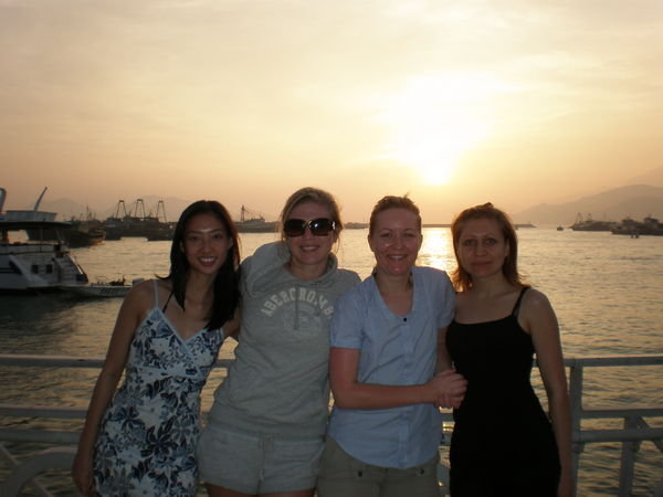Jolyn, Anna, Sofia and I - at Cheung Chau, HK