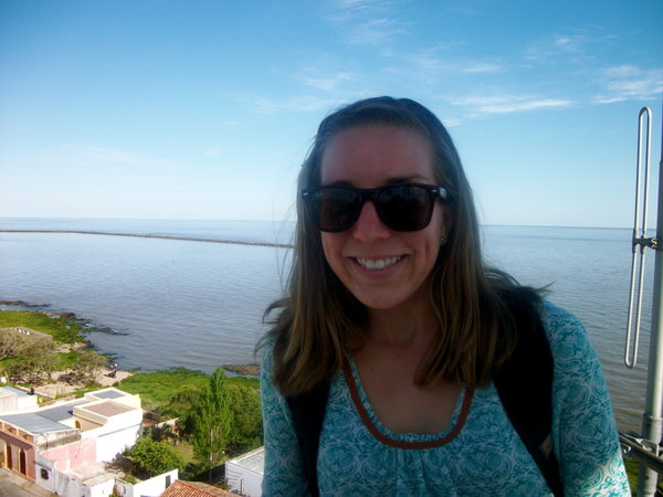 me at the top of the lighthouse