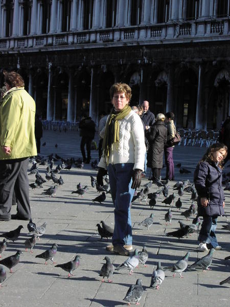 fun with pigeons in St. Mark\
