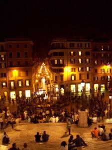 looking down the Spanish Steps...