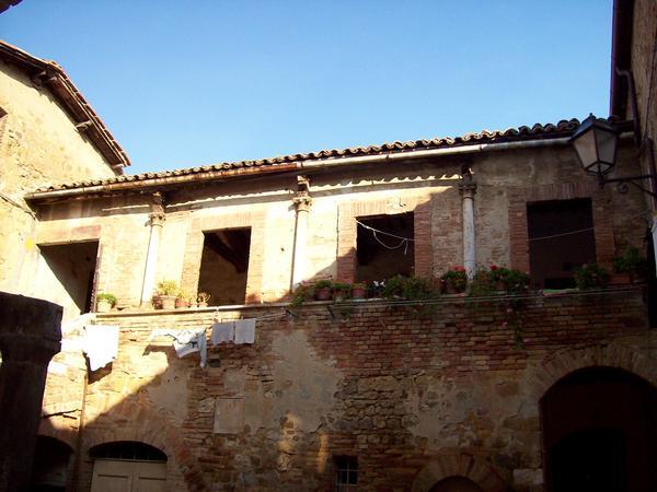 a 15th century hotel for pilgrims in San Quirico...