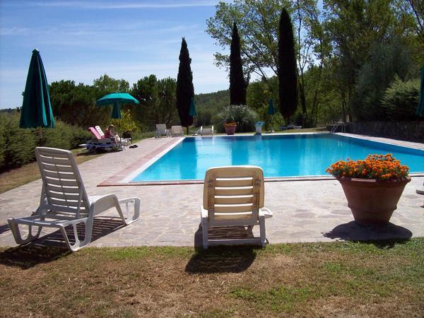 a beautiful pool in the Tuscan countryside....