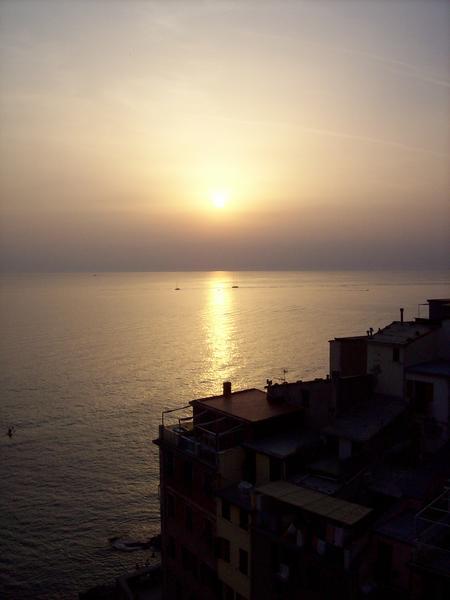 The sunset as seen from our beloved balcony...