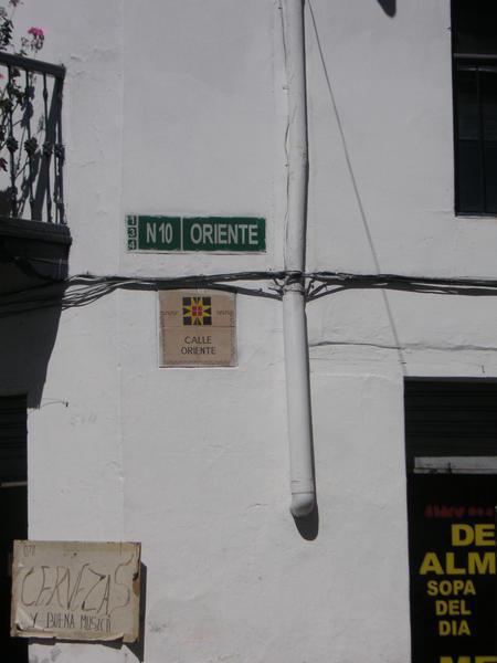Street signs in Quito