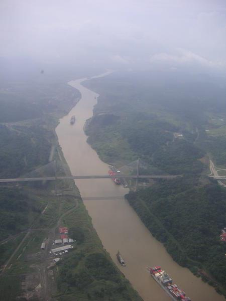 Bird"s eye view of the Panama Canal