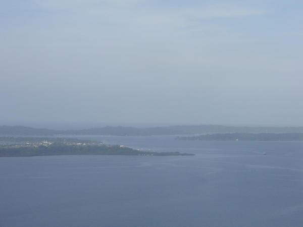 View of the Bocas archipelago from the plane