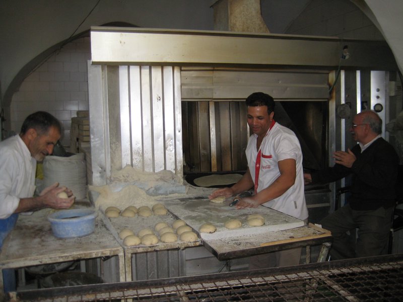 Iranian bakers at work
