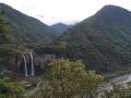El Manto de la Novia waterfall on the way to Banos