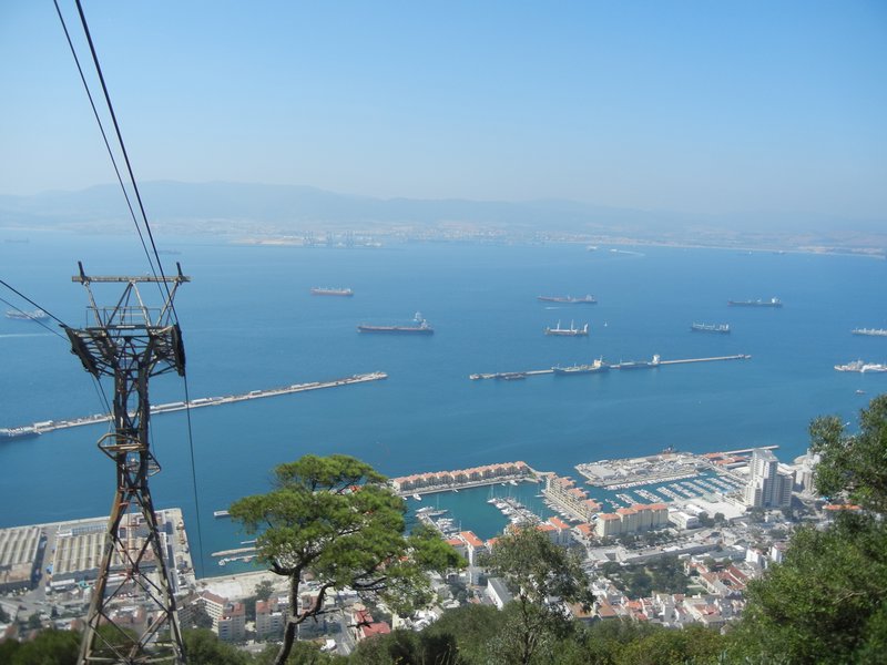 Looking back down at Gibraltar