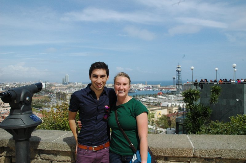 Ryan and I overlooking Barca's port!