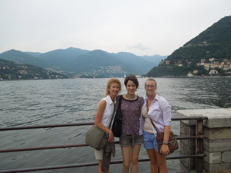 Mom, Chiara and I at Lake Como