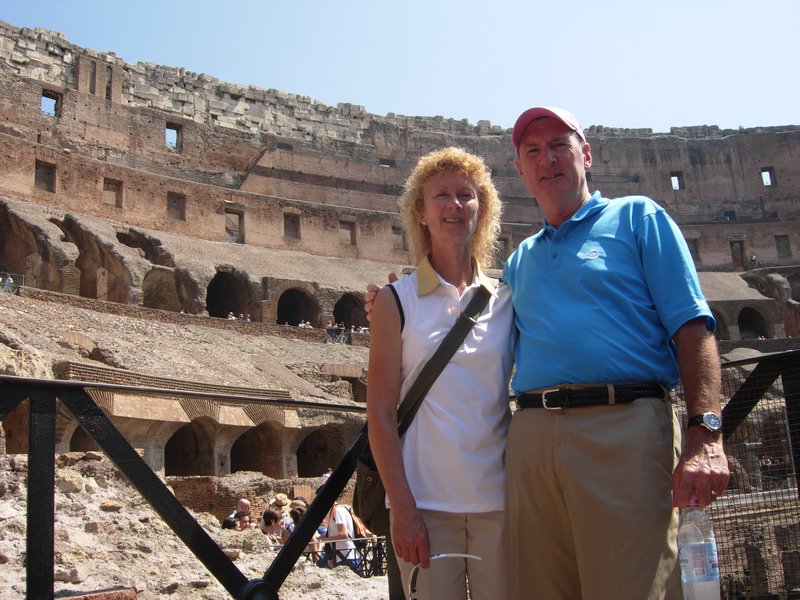 Mom and Dad inside the Coliseum!