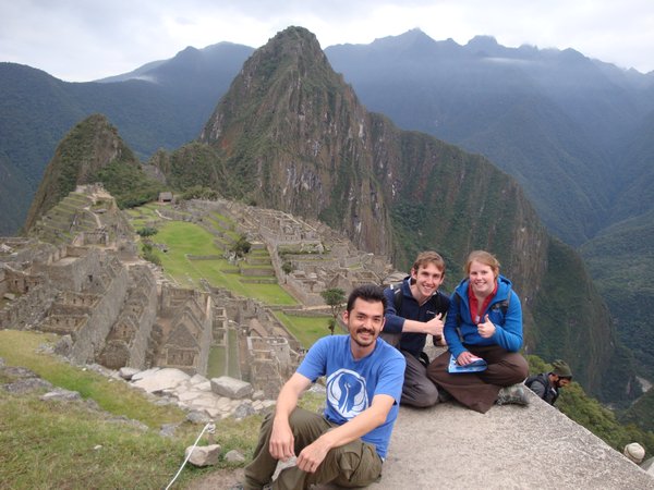 The crew (minus guide Fredy) at Machu Picchu