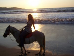 Sunset horseride