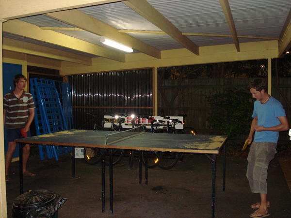 me n Ian playing table tennis