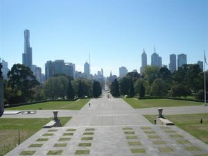 The view of the city from the memorial