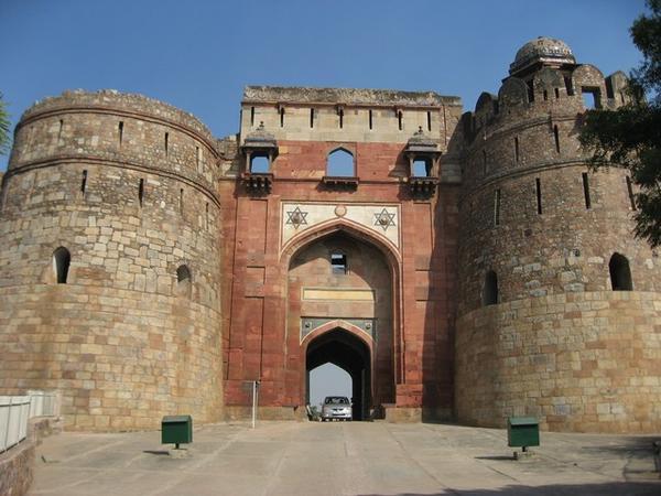 Sandstone walls of the Red Fort