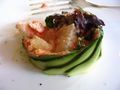 The crab and grapefruit and avacado salad