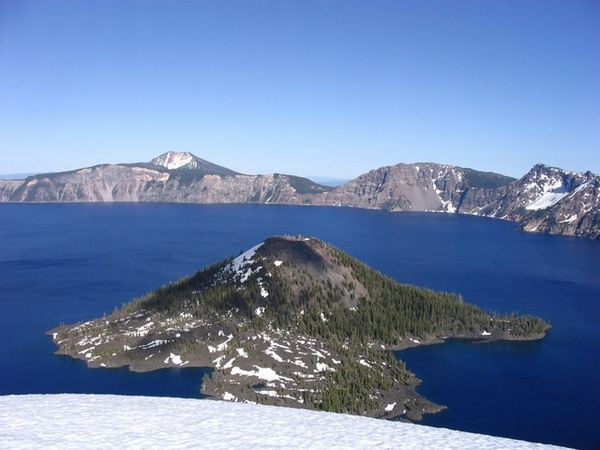 Beautiful Blue Crater Lake 