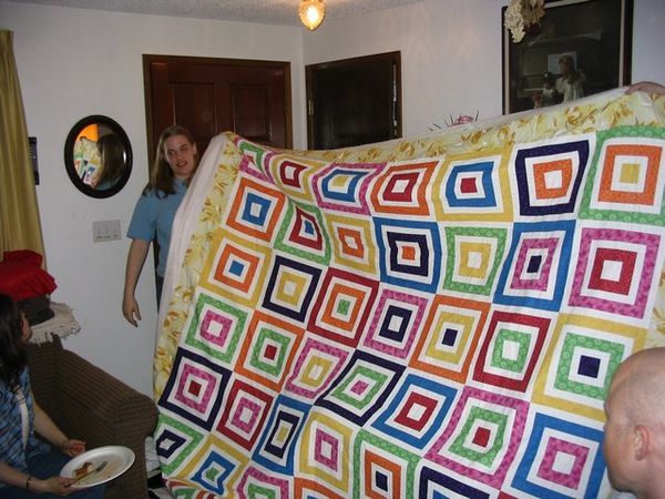 Chantelle and quilt.