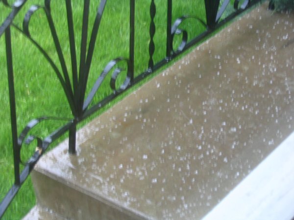 Hail, not too damaging this time