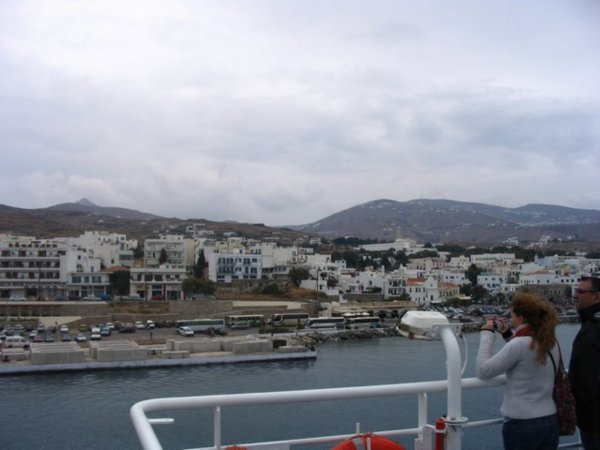 Ferry arrival at Mykonos