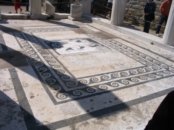 Intricate ancient floor tiles 