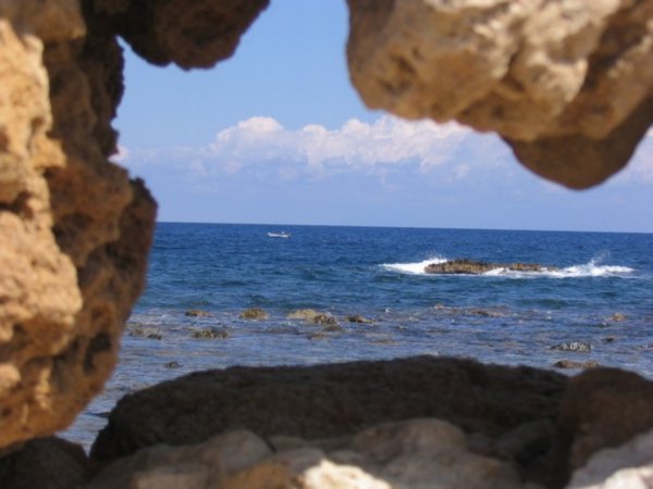 Sea-wall peek in Chania
