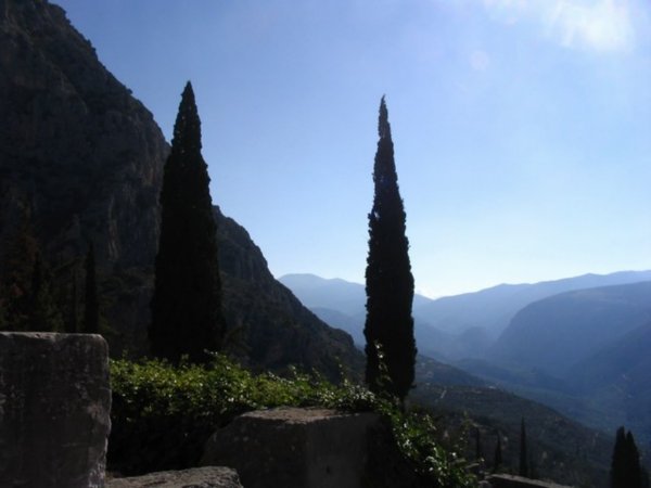 View across the mountains from Delphi Site