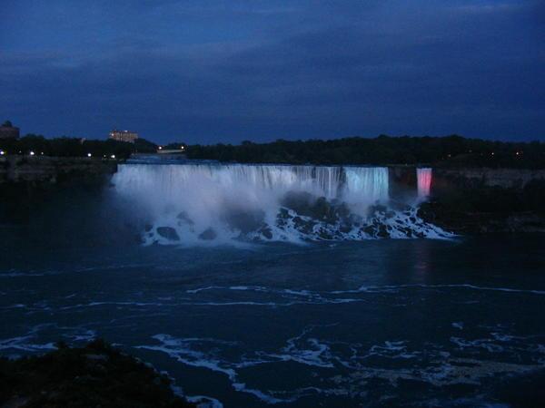 Night View Lighted Falls