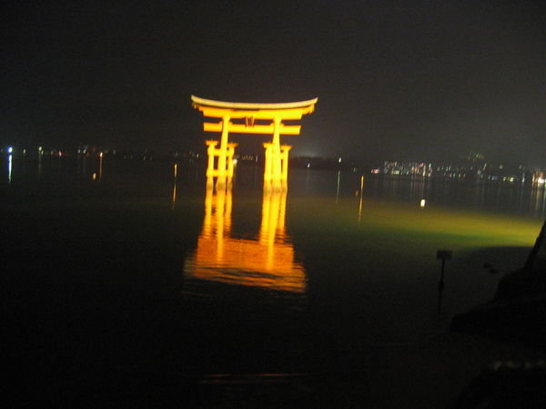 Itsukushima-jinja (shrine) at high tide