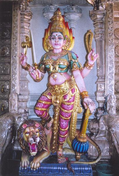 Statue at the Hindu temple