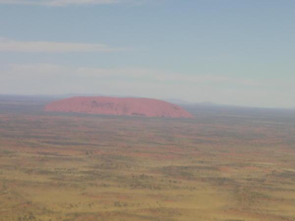 First Glimpse of Uluru from the Plane