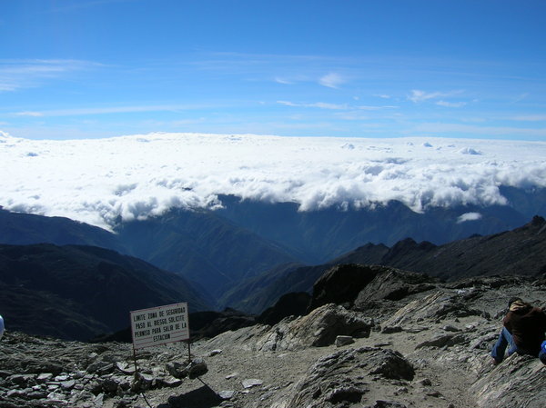 Above the clouds at Pico Bolivar