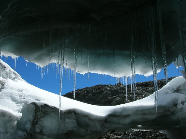 Inside the ice cave!
