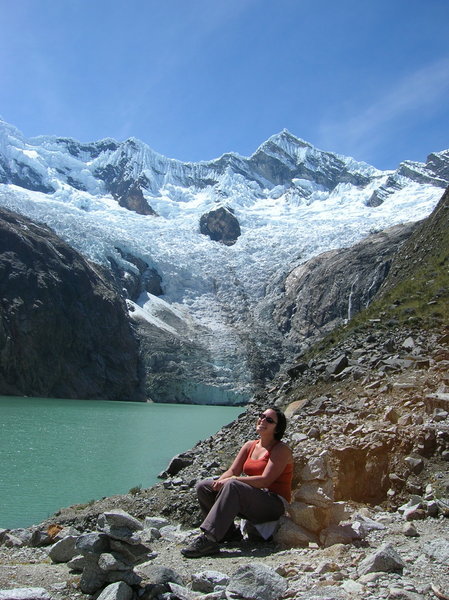 Chilling out at the glacier