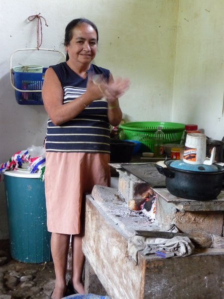 Clara Luz making tortillas