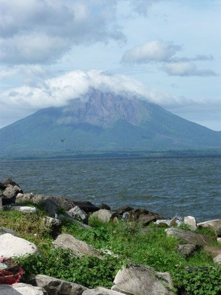 Volcan Maderas looms large over Isla Ometepe