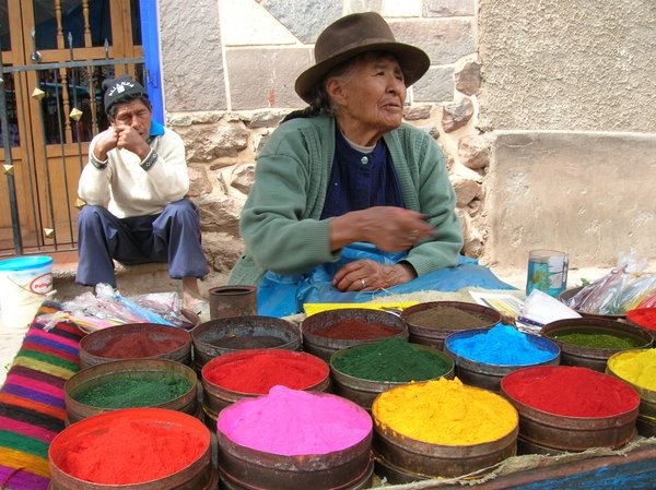 Market stall in the sacred valley