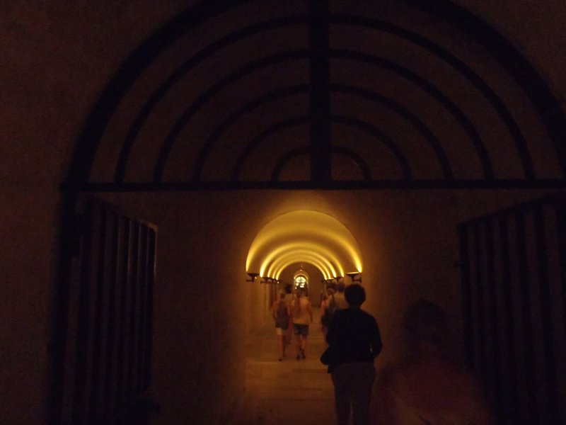 Leaving a section of the crypt