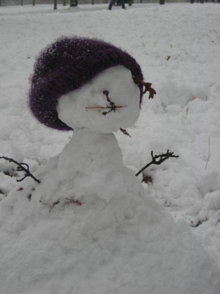 I just realised we didn't name our snowman!