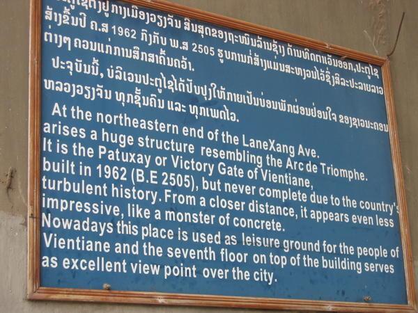 Vientiane - Arc de Triumph