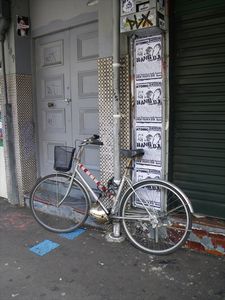 bike knitting/ breiwerk op de fiets