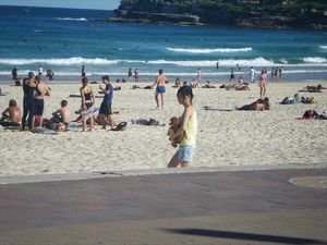 Bondi beach (most popular beach in Sdyney)/populair strand in Sydney