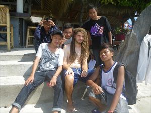 Jan with some Lombok kids/Jan met wat Lombok kinderen