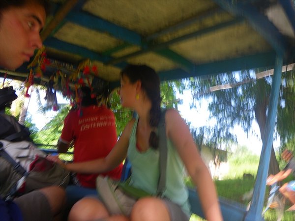 with horsecar to the harbour of Gili Air